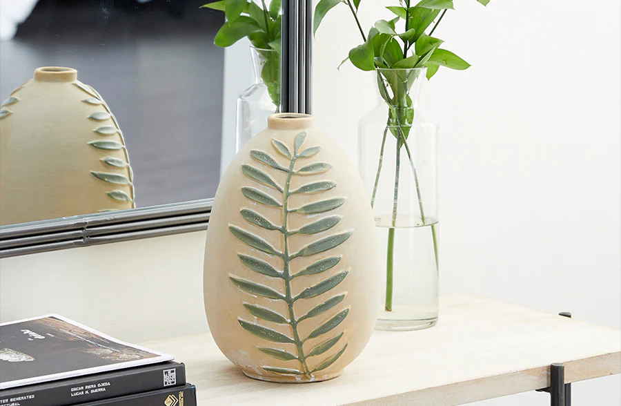 Ceramic Leaf Vase
