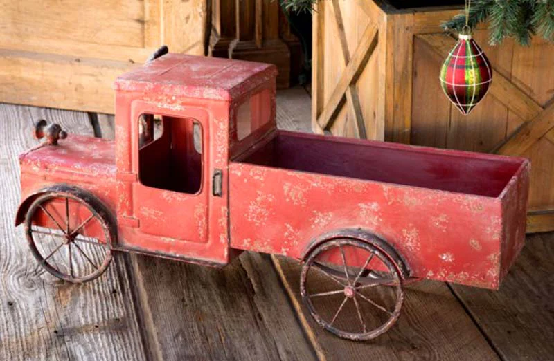 *HUUUGE* Red Antique Truck Planter