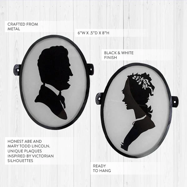 Vintage Inspired Cameo Plaques, Set of 2