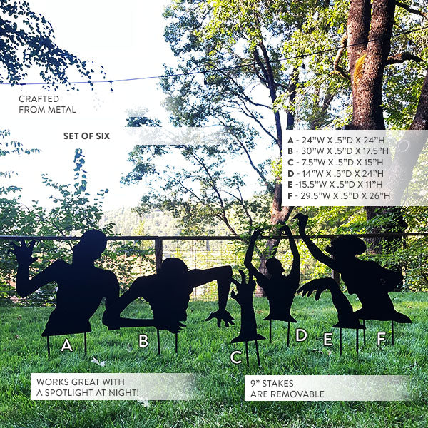Zombie Creature Yard Stake Set