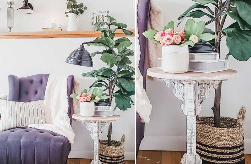 Round Wooden Corbel Table