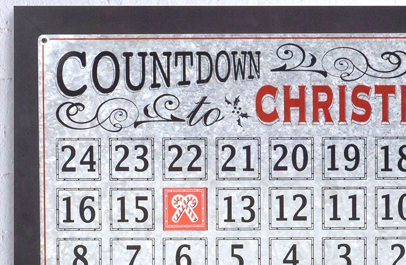 Christmas Countdown Iron Calendar