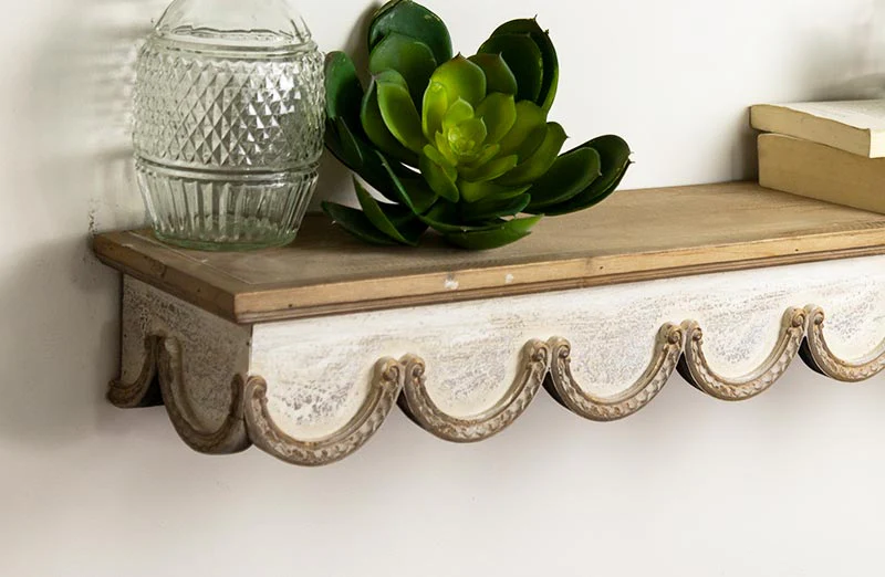 Wooden Scalloped Edge Shelf