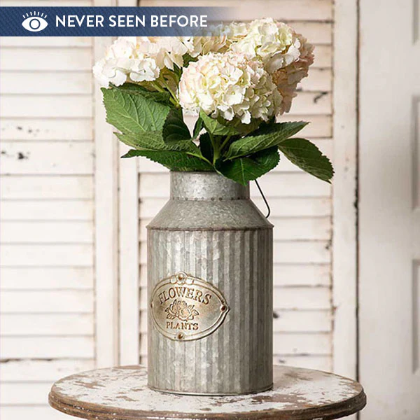 Vintage Inspired Metal Vase