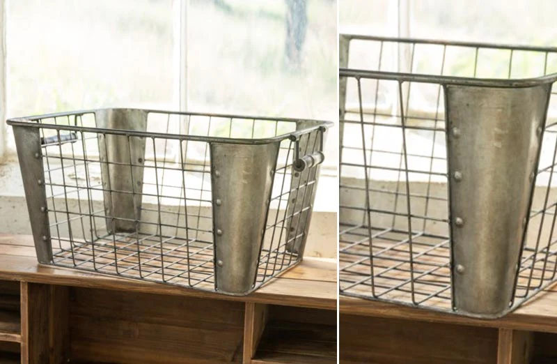 Metal Mail Basket With Handles