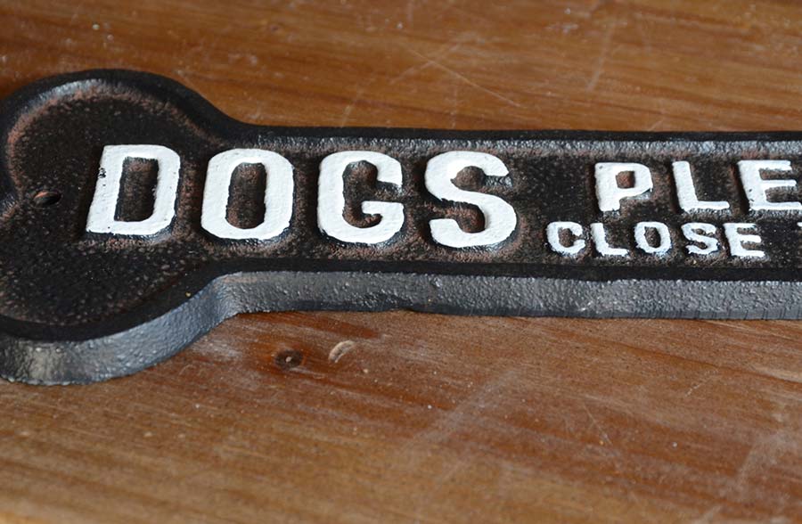 Dog Bone Gate Plaque