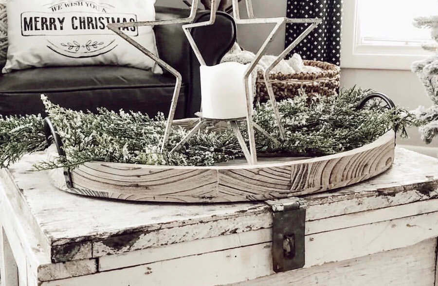 Wooden Trays with Handles, Set of 2