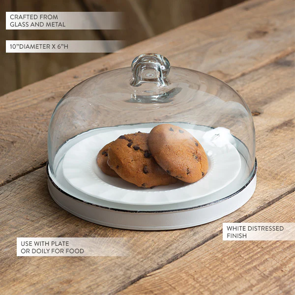 Chippy Enamel Glass Cloche