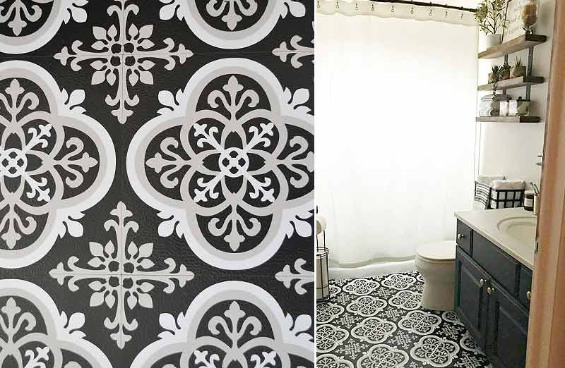 Ornate Peel and Stick Floor Tile