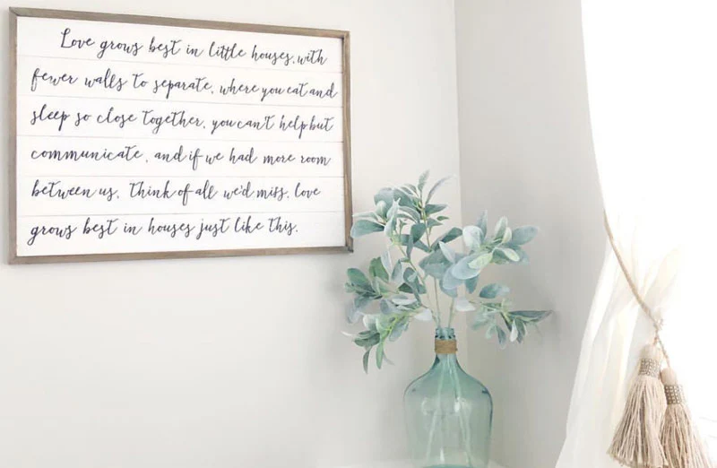 Wood Love Grows Sign