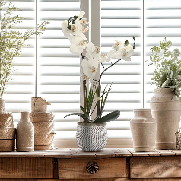 Potted Faux Orchid