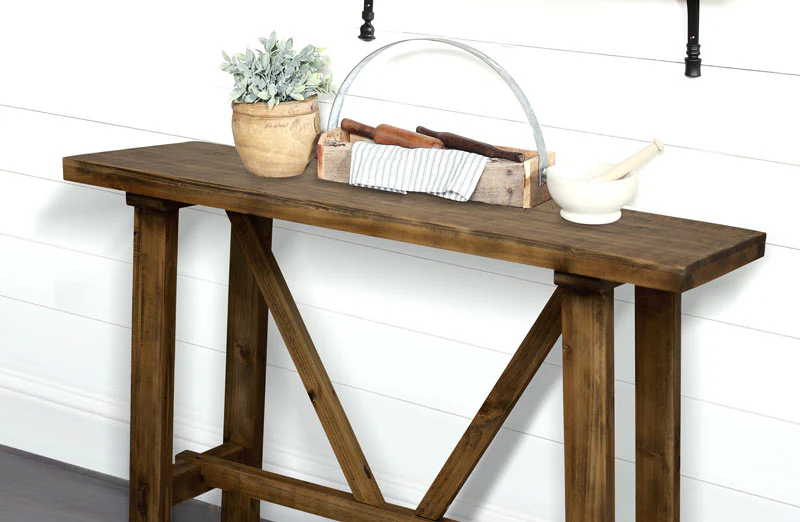 Farmhouse Fir Wood Console Table