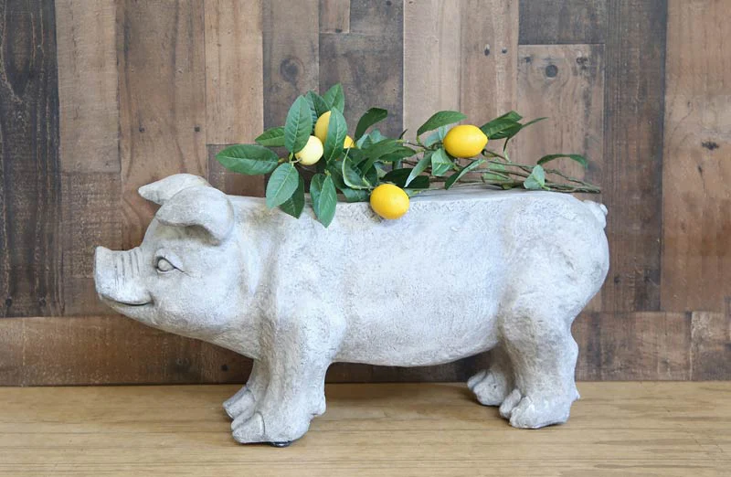 Eclectic Pig Garden Bench