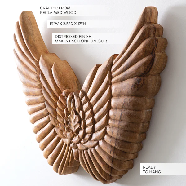 Reclaimed Angel Wings Wall Decor