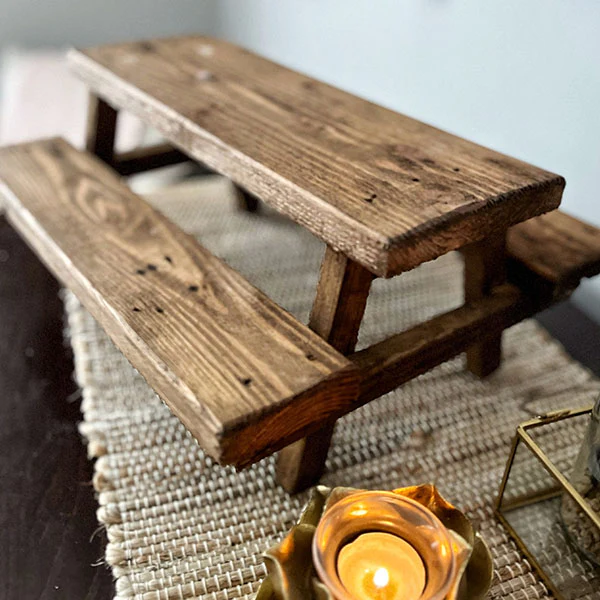 Reclaimed Wood Picnic Table Riser