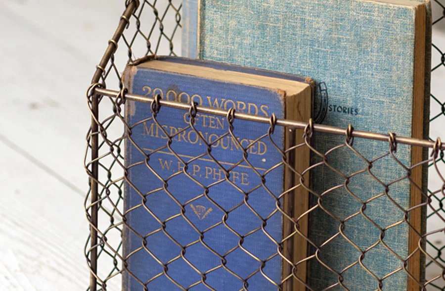 Chicken Wire Magazine Basket, Set of 2