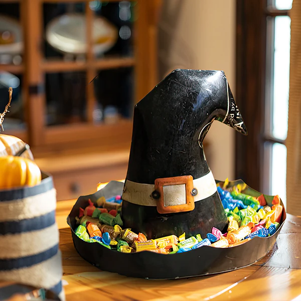 Recycled Iron Witch Hat Tray