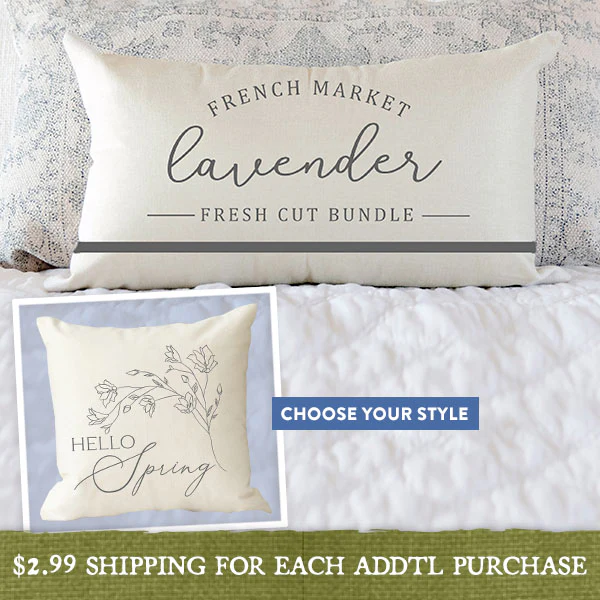 Spring Cotton Blend Pillow Cover, Pick Your Style