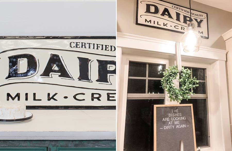 *HUGE* Embossed Dairy Sign