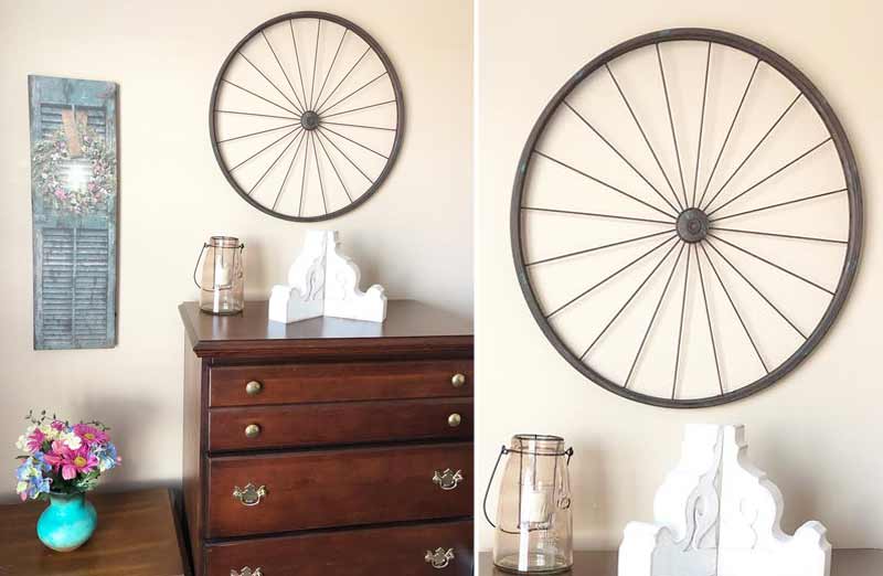 Wagon Wheel Photo Display