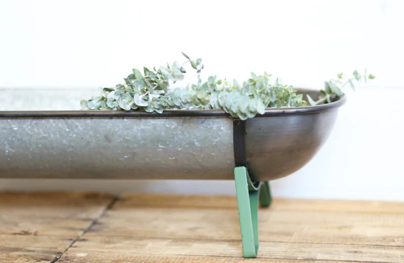 Metal Trough Planter  Set of 2