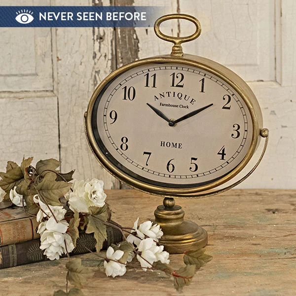 Antique Bronze Tabletop Clock