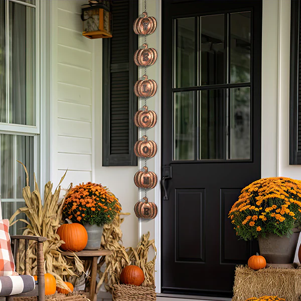 Hanging Pumpkin Welcome Sign