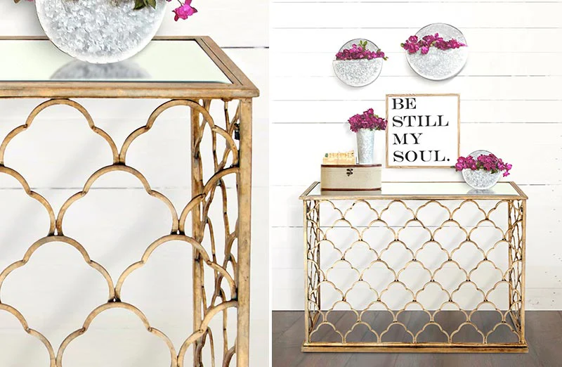 Scalloped Console Table