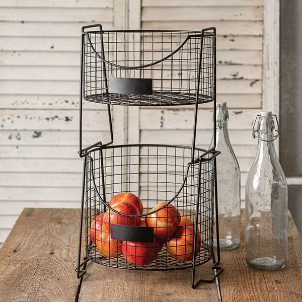 Two-Tier Wire Caddy with Tags