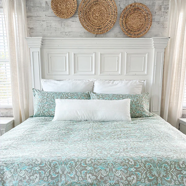 Damask Sage Duvet Cover Set