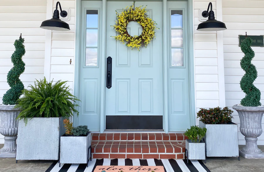 Square Silver Steel Plant Stands, Set of 4