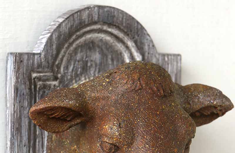 Petite Cow Head Plaques  Set of 2