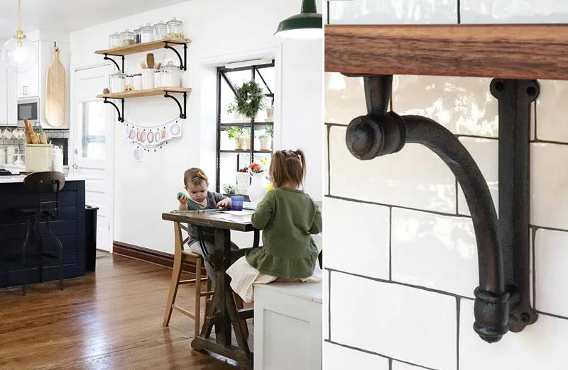 Cast Iron Shelf Brackets  Set of 2