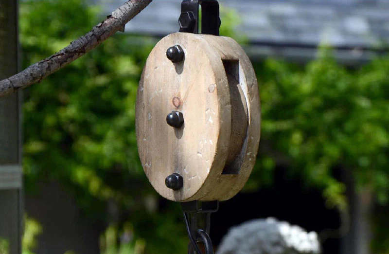 Wire Wrapped Glass Pulley Pendant