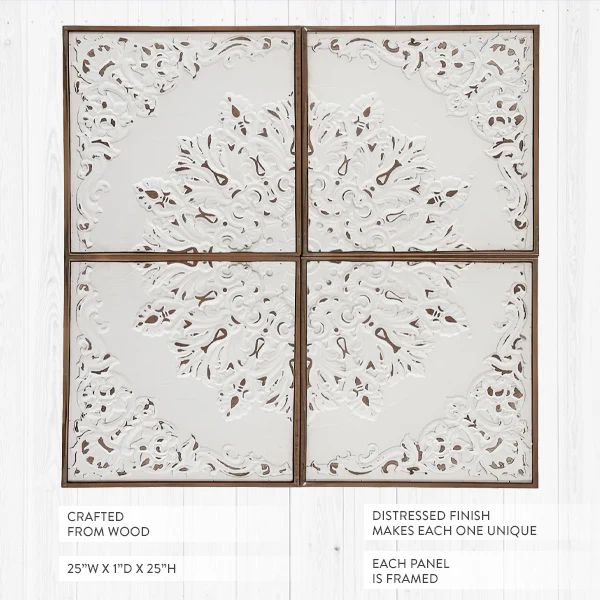 Modern Large Panel Wall Art, Set of 4