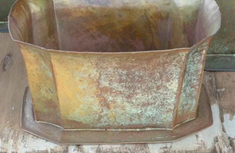 Antique Finish Patina Planters, Set of 3