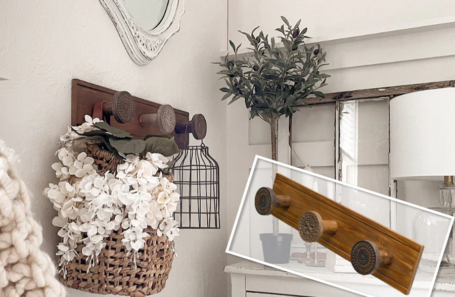 Ornate Knob Wall Hook System