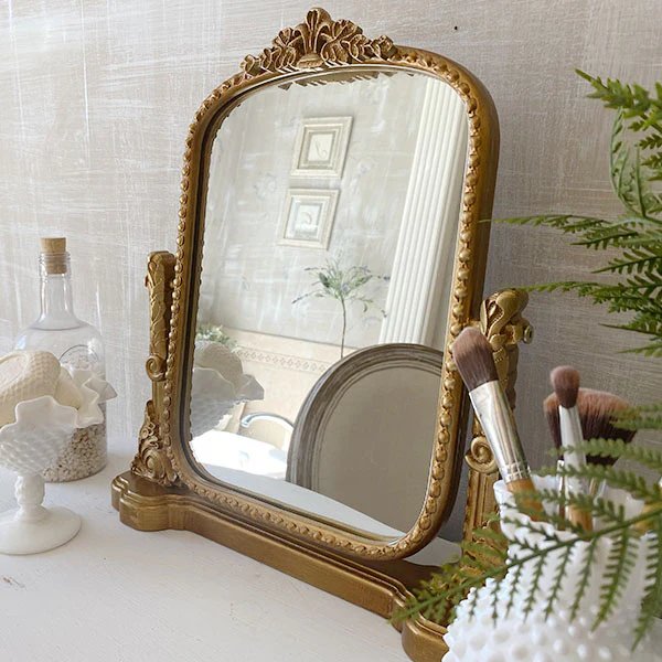 Ornate Gleaming Vanity Mirror