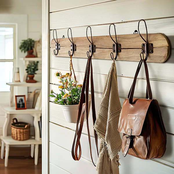 Recycled Wood Rustic Coat Rack