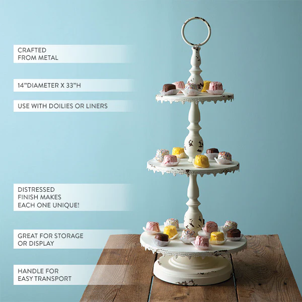 Three-Tier Feminine Farmhouse Display Stand