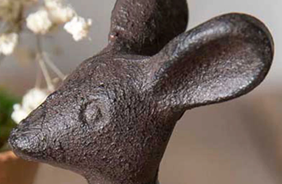 Cast Iron Mouse Paperweights, Set of 4