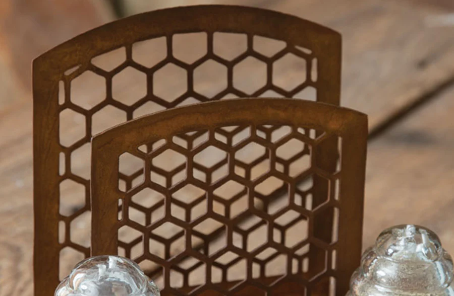 Honey Hive Salt Pepper and Napkin Caddy