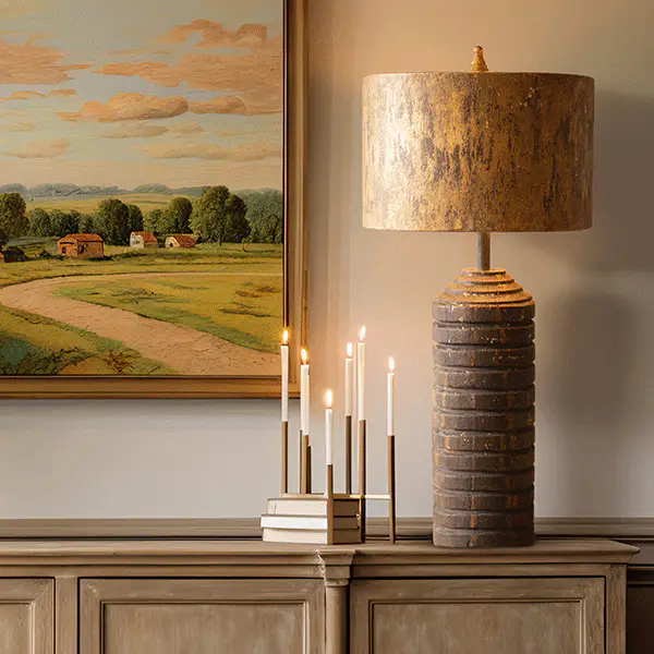 Vintage Inspired Wooden Table Lamp, Choose Your Style