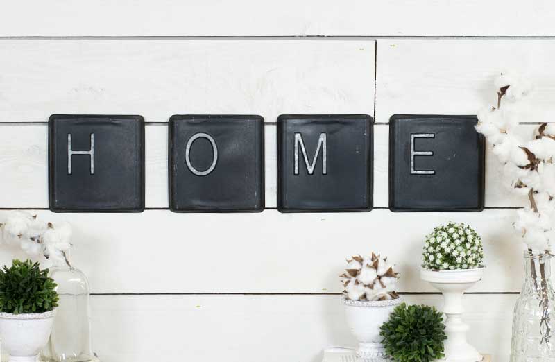Scrabble Inspired HOME Tiles