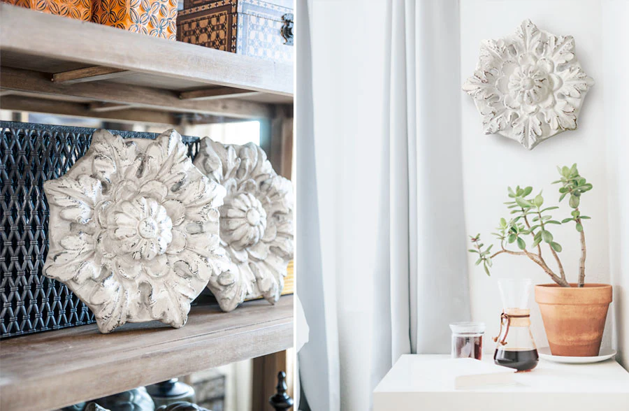 Floral Stone Wall Decor