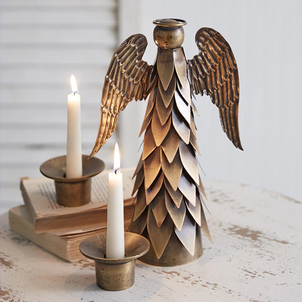 Antique Brass Angel Tree Topper