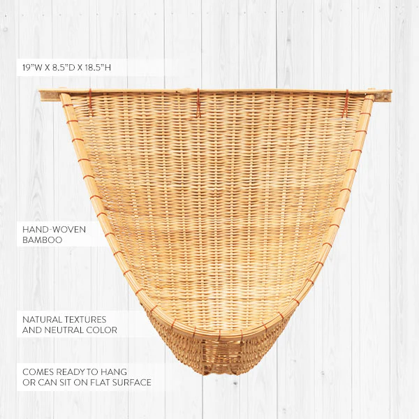 Hand Woven Hanging Wall Basket