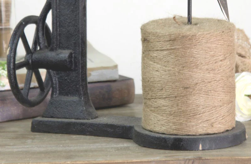 Cast Iron Twine Holder With Scissors