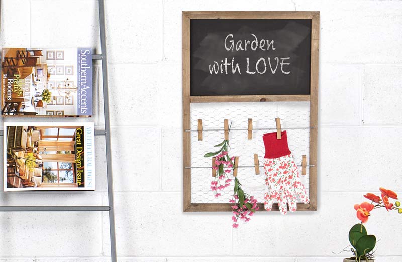 Clothespin Wooden Chalkboard