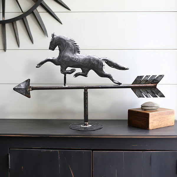 Vintage Gunmetal Horse Weathervane